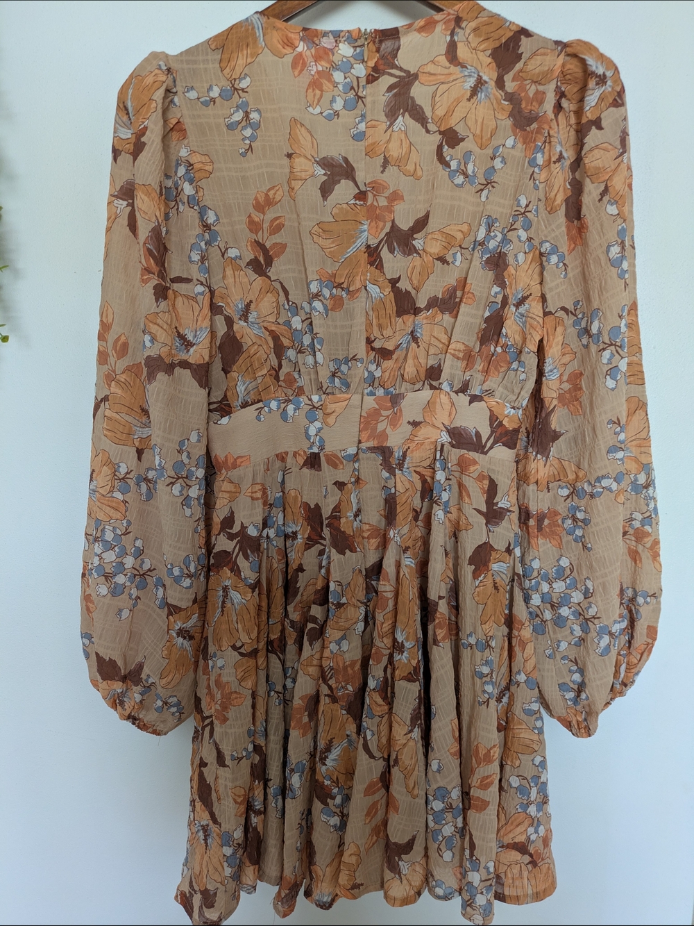 Boho Romantic Floral Babydoll Mini Dress | Cottagecore | Boutique Style | Flowy - Picture 3 of 3